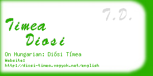 timea diosi business card