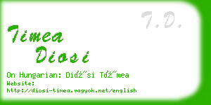 timea diosi business card